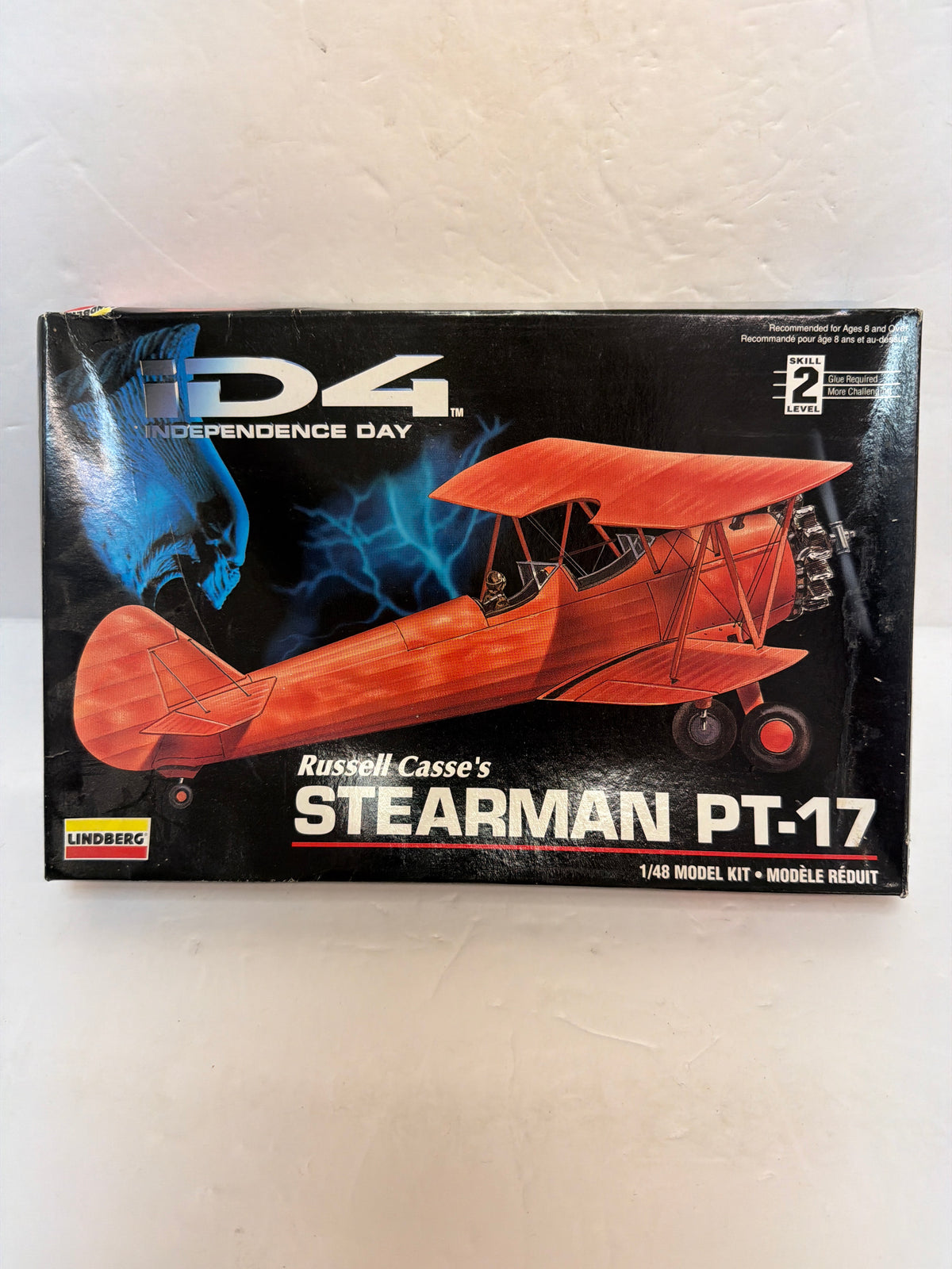 Lindberg 77314 Russell Casses Stearman PT-17 — Independence Day — 1:48 Plastic model aircraft kit