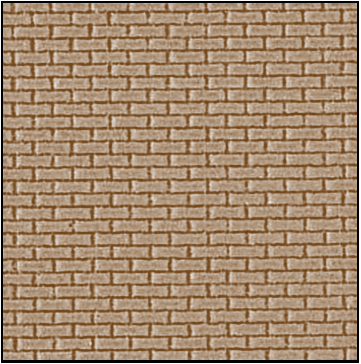 4mm Scale Plain Bond Brickwork *STONE Coloured* (14 x 9)