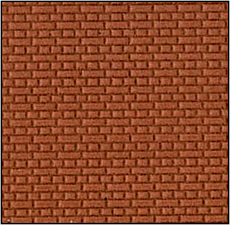 4mm Scale English Bond Brickwork (Metric) *BRICK Coloured* (