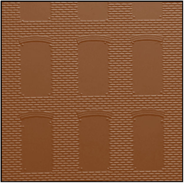 4mm Warehouse Fascia *BRICK Coloured* (13 x 10.5) Building