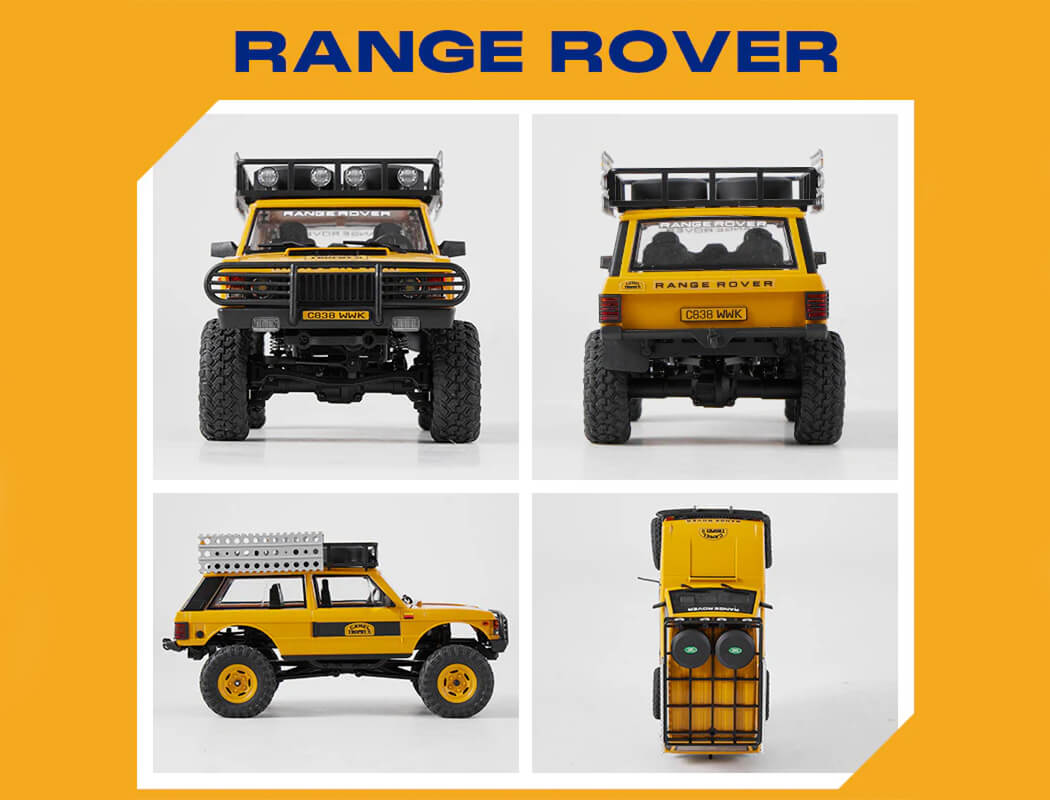 FMS 1/24TH LAND ROVER DEFENDER D90 RTR YELLOW