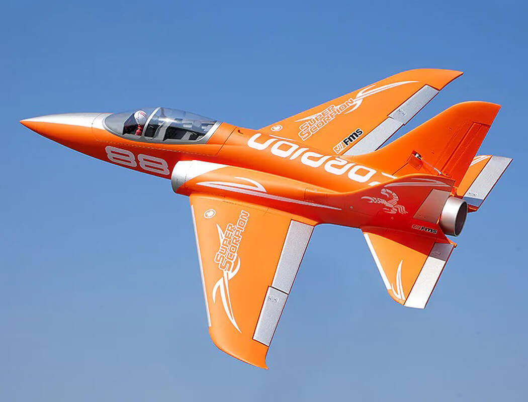 FMS 90MM EDF SUPER SCORPION PNP V2 8S JET - ORANGE