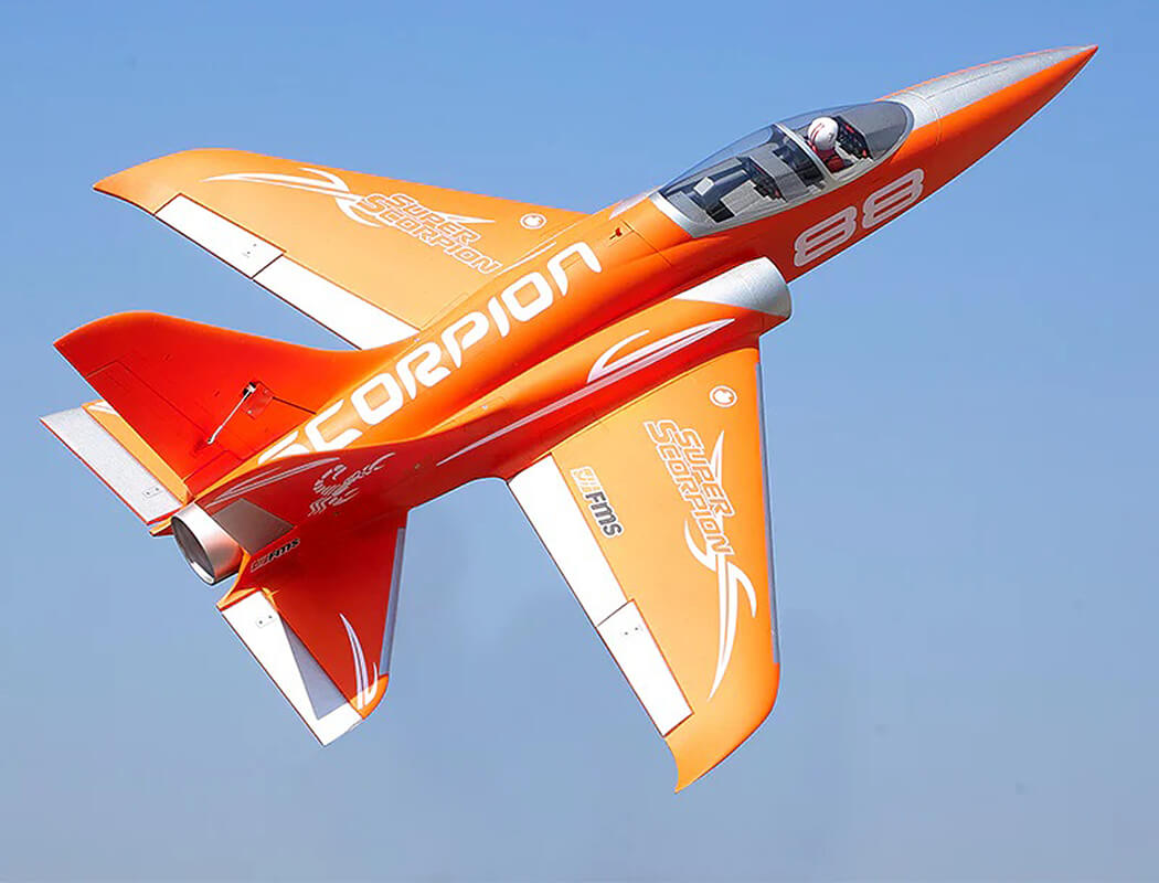 FMS 90MM EDF SUPER SCORPION PNP V2 8S JET - ORANGE