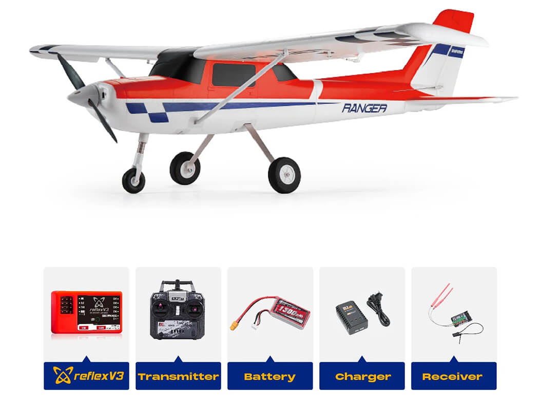 FMS 1220MM RANGER EP RTR RED WITH REFLEX V3