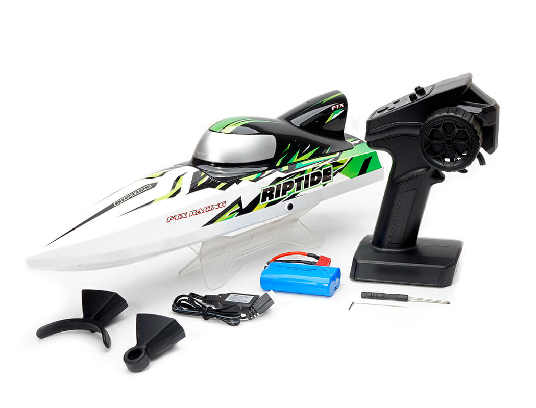 FTX RIPTIDE TURBOJET BRUSHLESS R/C SPEED BOAT 41CM - GREEN