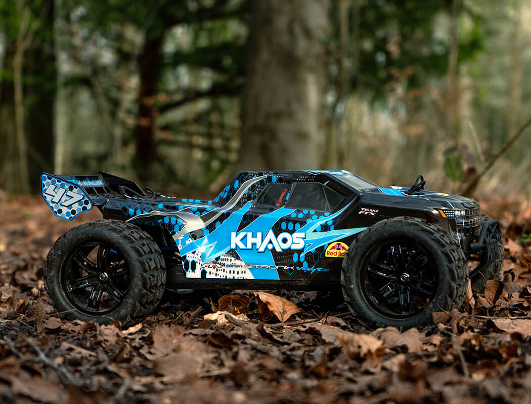 FTX KHAOS 1/10 BRUSHLESS 4WD TRUGGY RTR WITH 3S LIPO AND CHARGER - BLUE