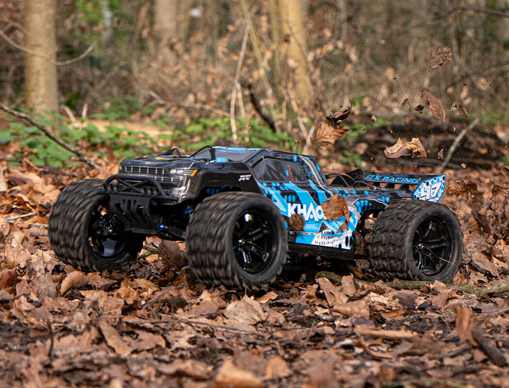 FTX KHAOS 1/10 BRUSHLESS 4WD TRUGGY RTR WITH 3S LIPO AND CHARGER - BLUE