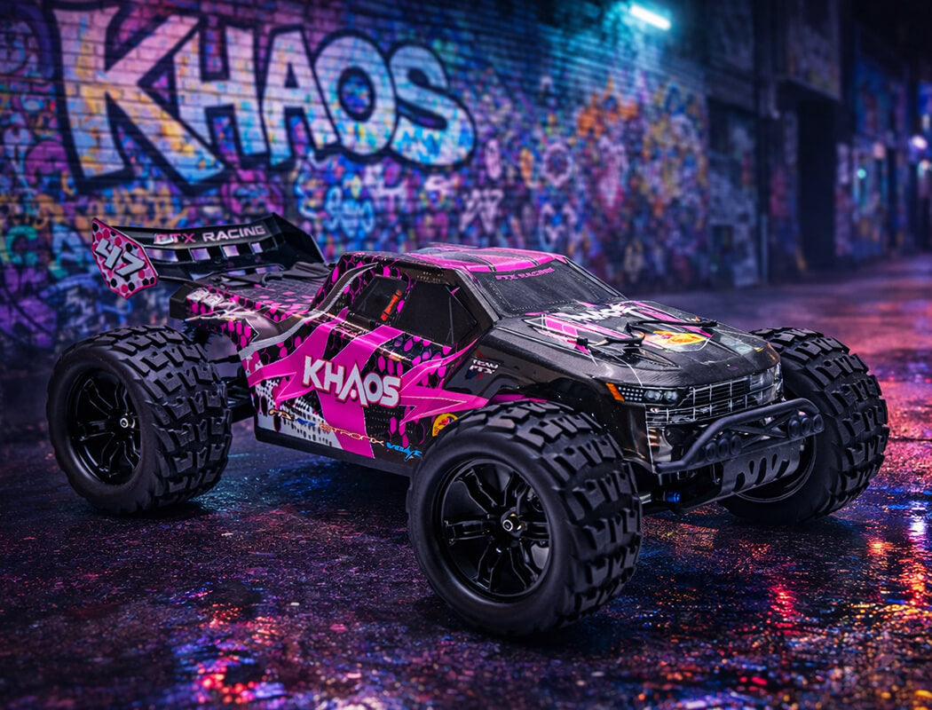 FTX KHAOS 1/10 BRUSHLESS 4WD TRUGGY RTR WITH 3S LIPO AND CHARGER - Purple