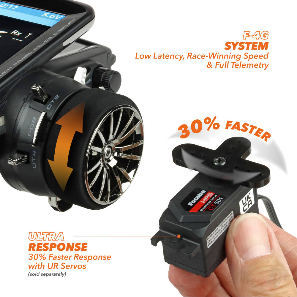 Futaba T10PX 10-Channel Surface Radio with 3x R404SBSE Rx