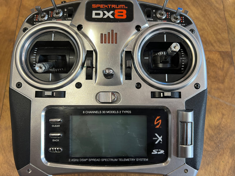 Spektrum DX8 Generation 1 Transmitter Only with Charger/New Tx Battery/Neck Strap and Memory Card- Second Hand