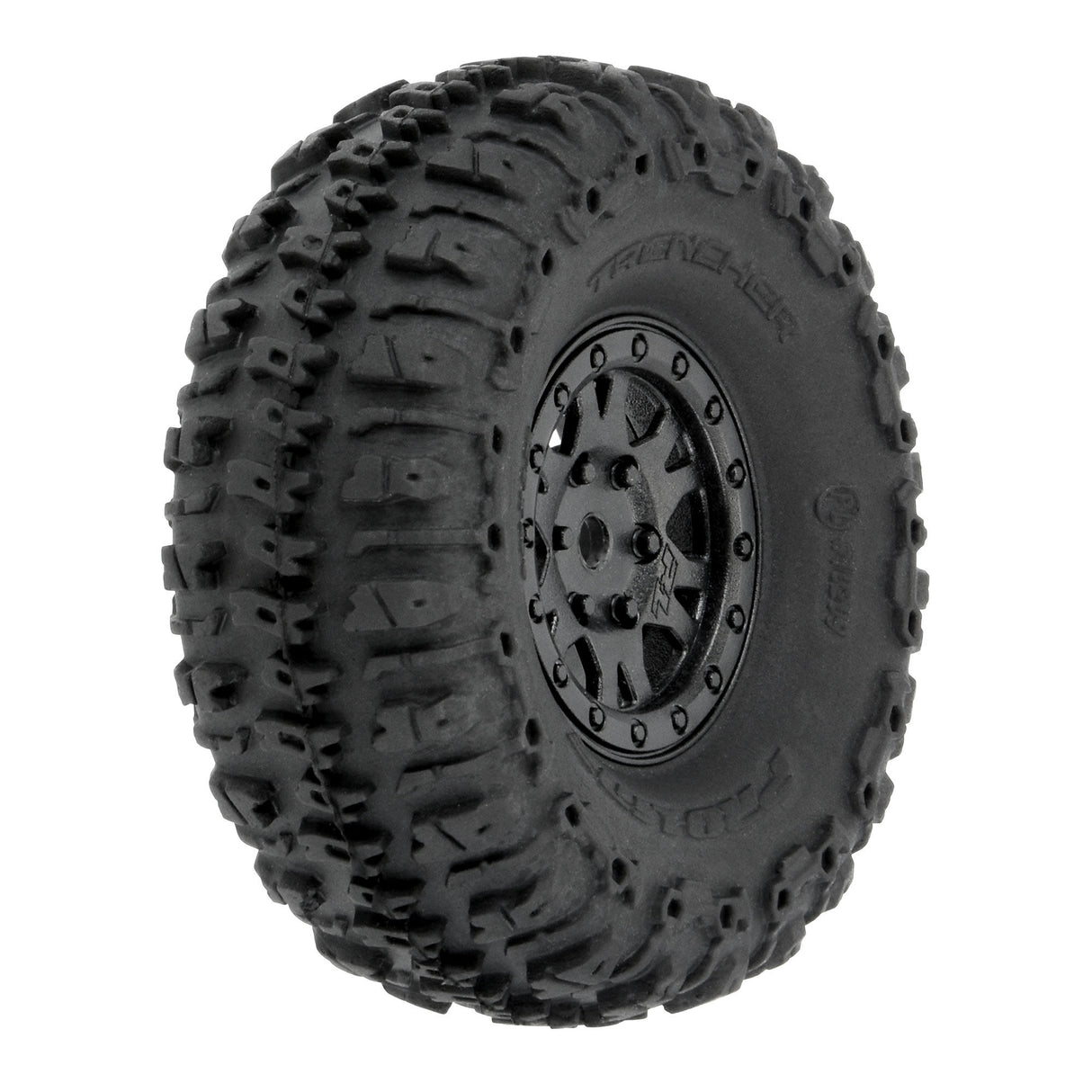 1/24 Trencher Fr/Rr 1.0 Tires Mounted 7mm Black Impulse (4)