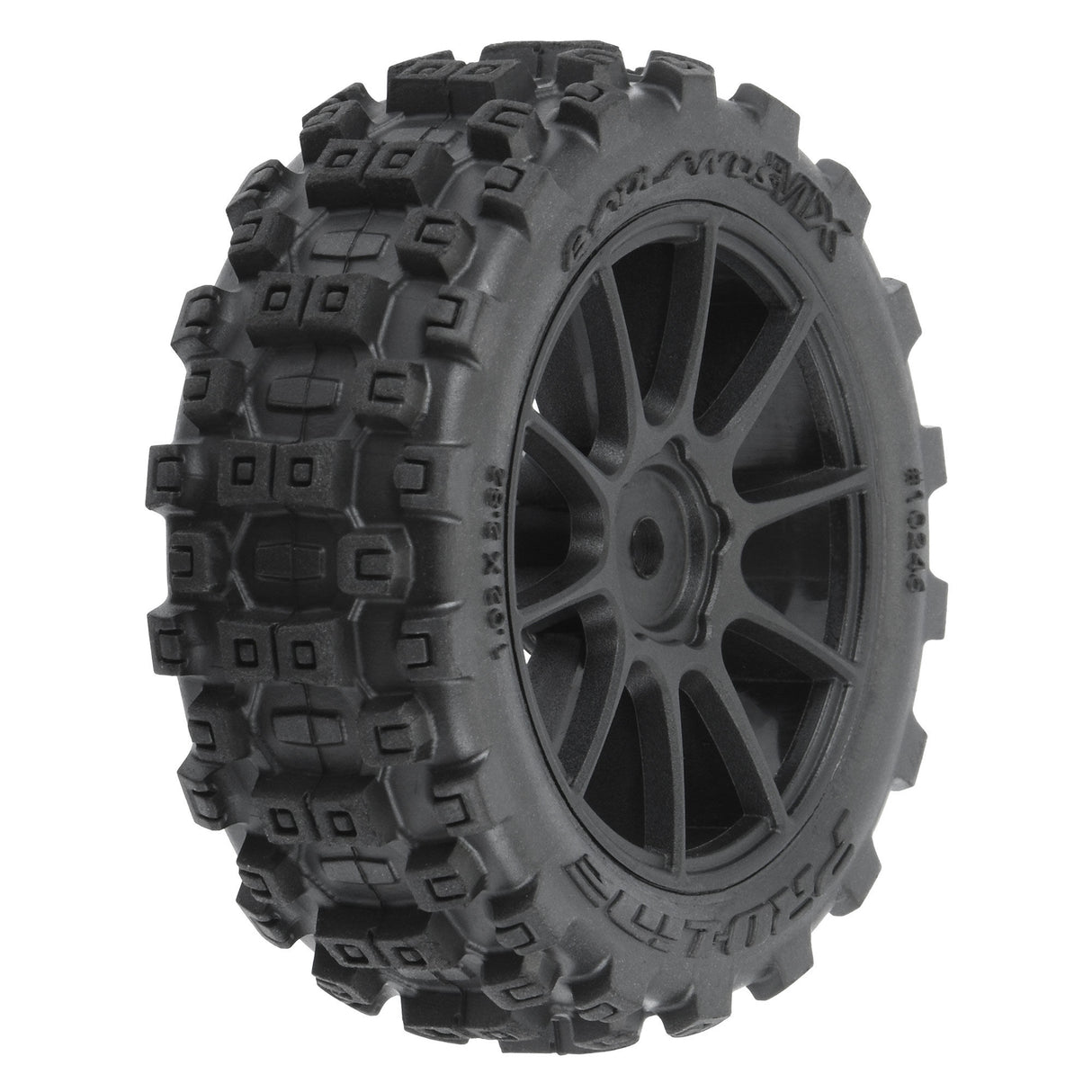 Badlands MX 1.9 Buggy Tires MTD Mach-10 Black Wheels: Typho