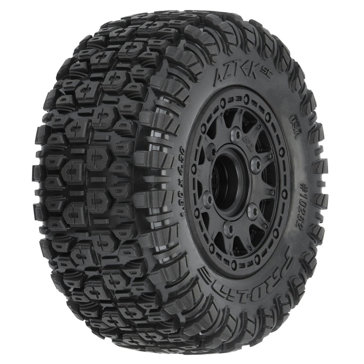 1/10 Aztek M2 F/R 2.2/3.0 SC MTD 12mm & 14mm Black Raid Wh