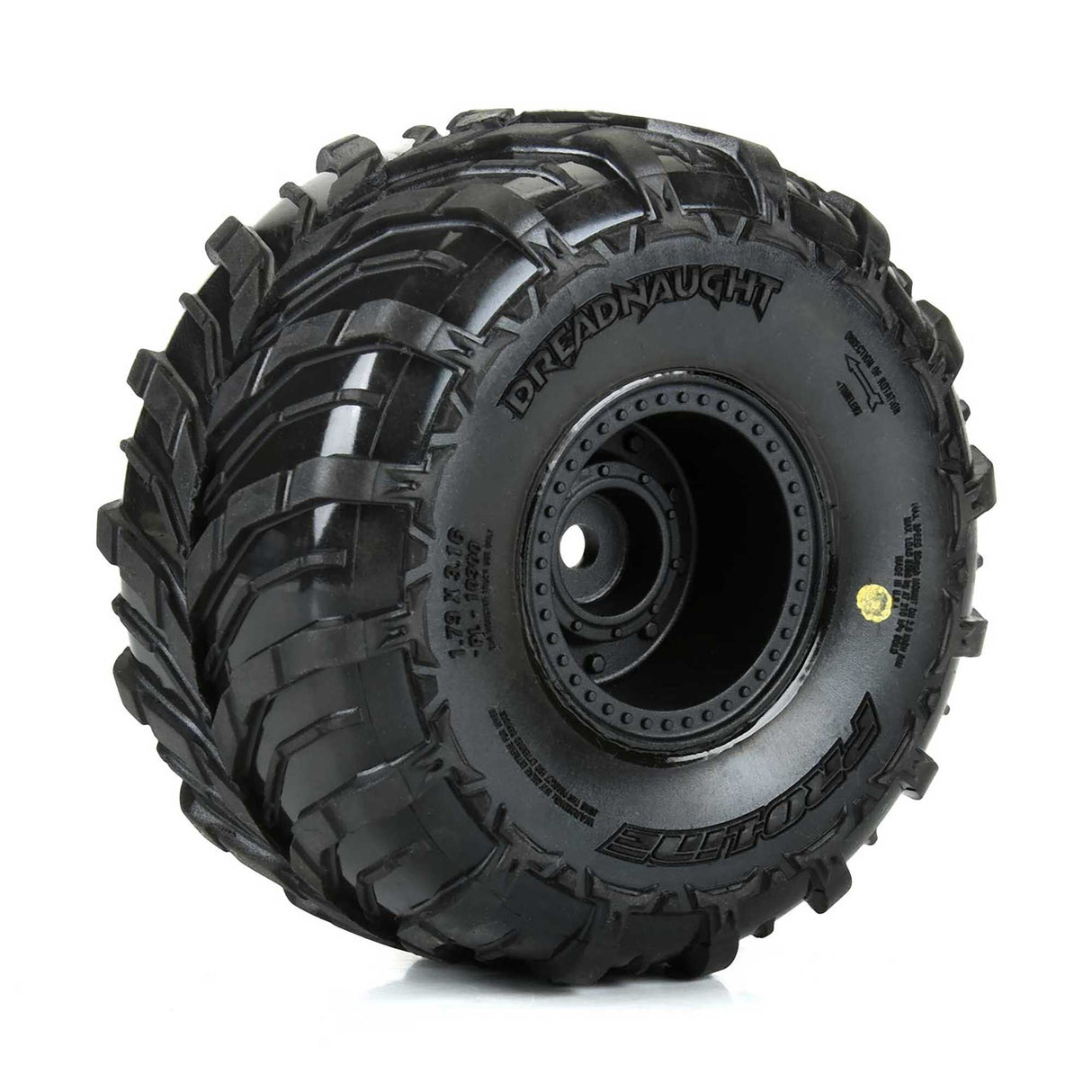 PRO-LINE Dreadnaught Mounted Black Wheel F/R (4) for ARRMA GORGON/QUA