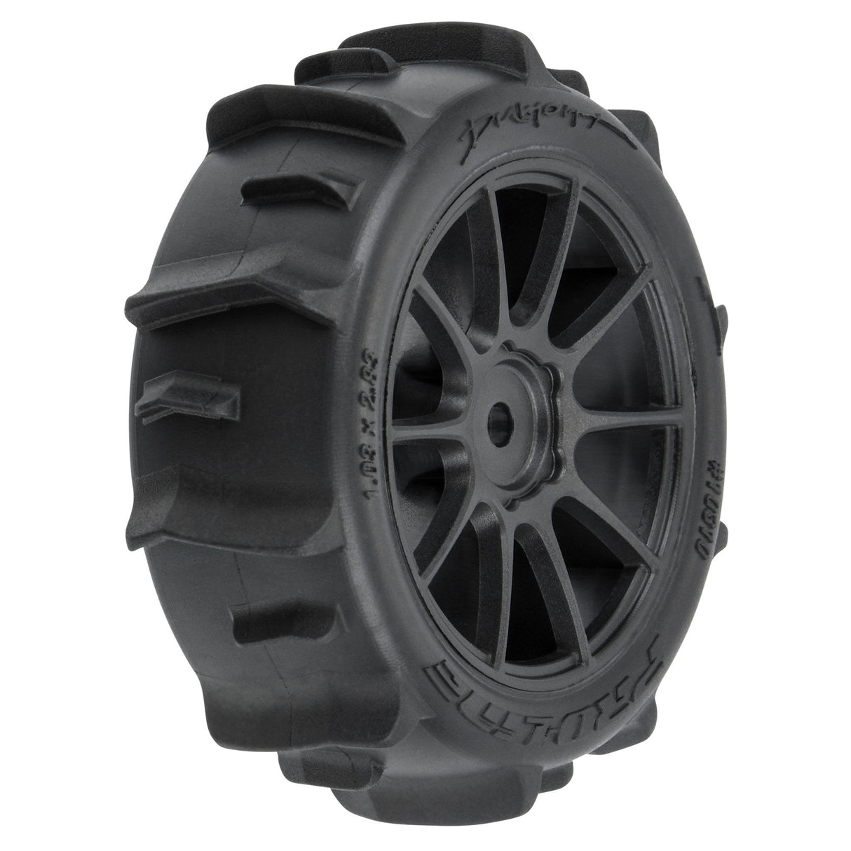 Proline 1/14 Dumont F/R Tires MTD 12mm Black Mach-10 (4): Typhon GRO G-PRO1031010