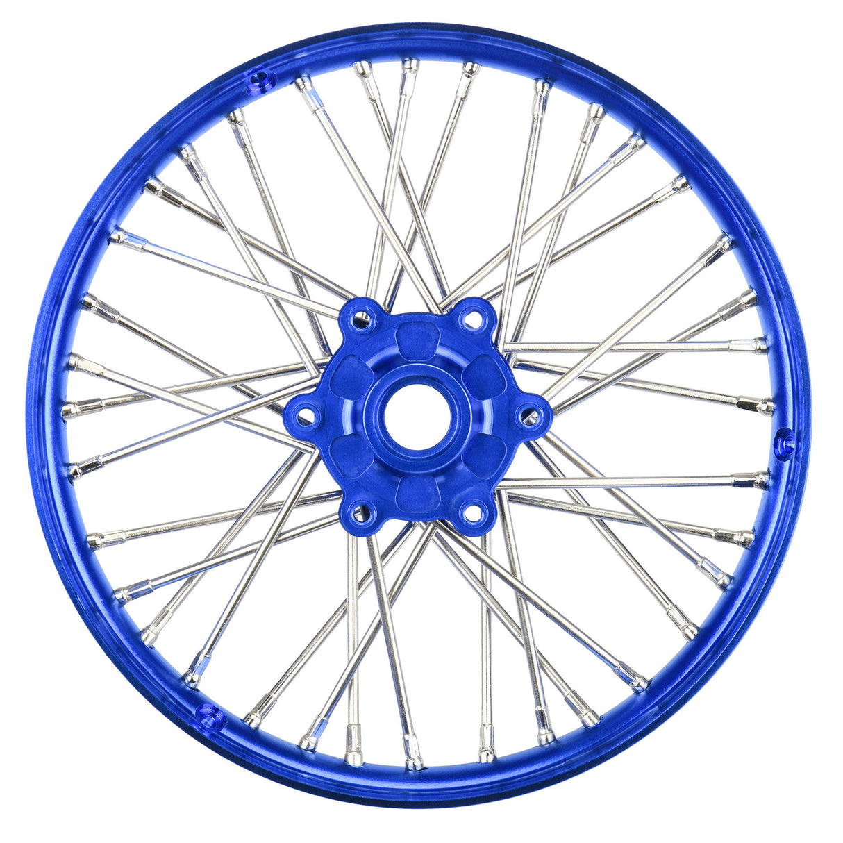 1/4 Pro-Spec Aluminum V2 Bead Front Wheel Blue/Blue (1): Pro