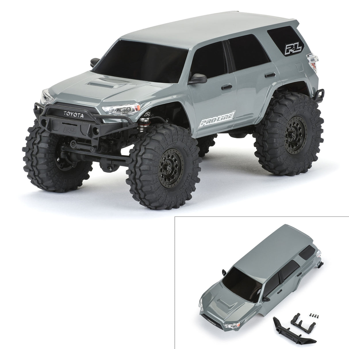 PRO-LINE 1/24 2023 Toyota 4Runner TRD Pro Gray Hard Body Assembled: S