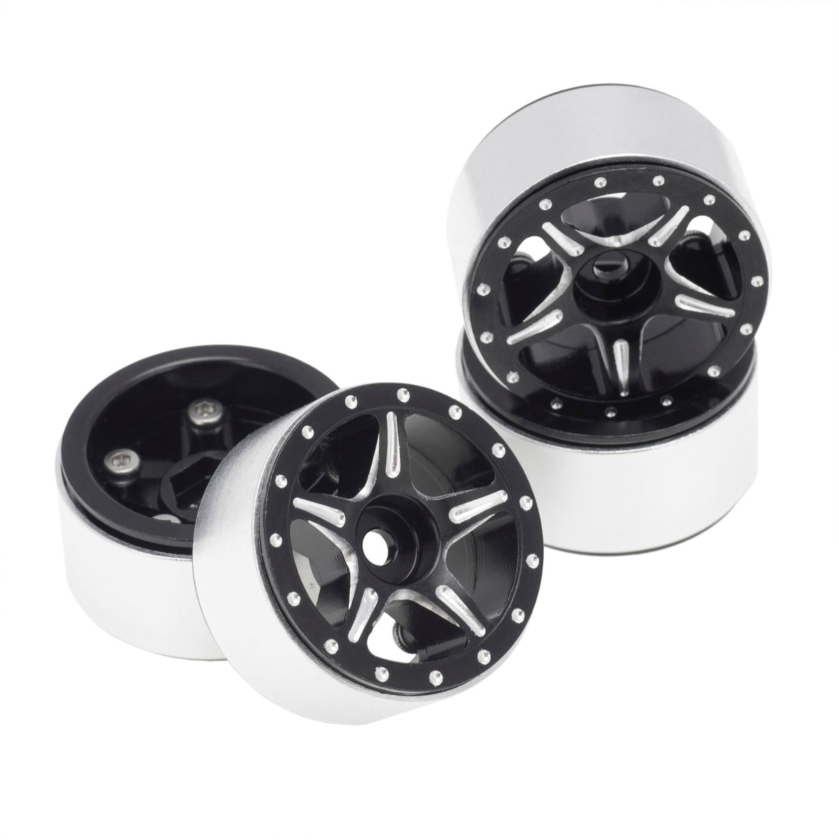 5 Spoke Block Alum Wheels 4pcs SCX24