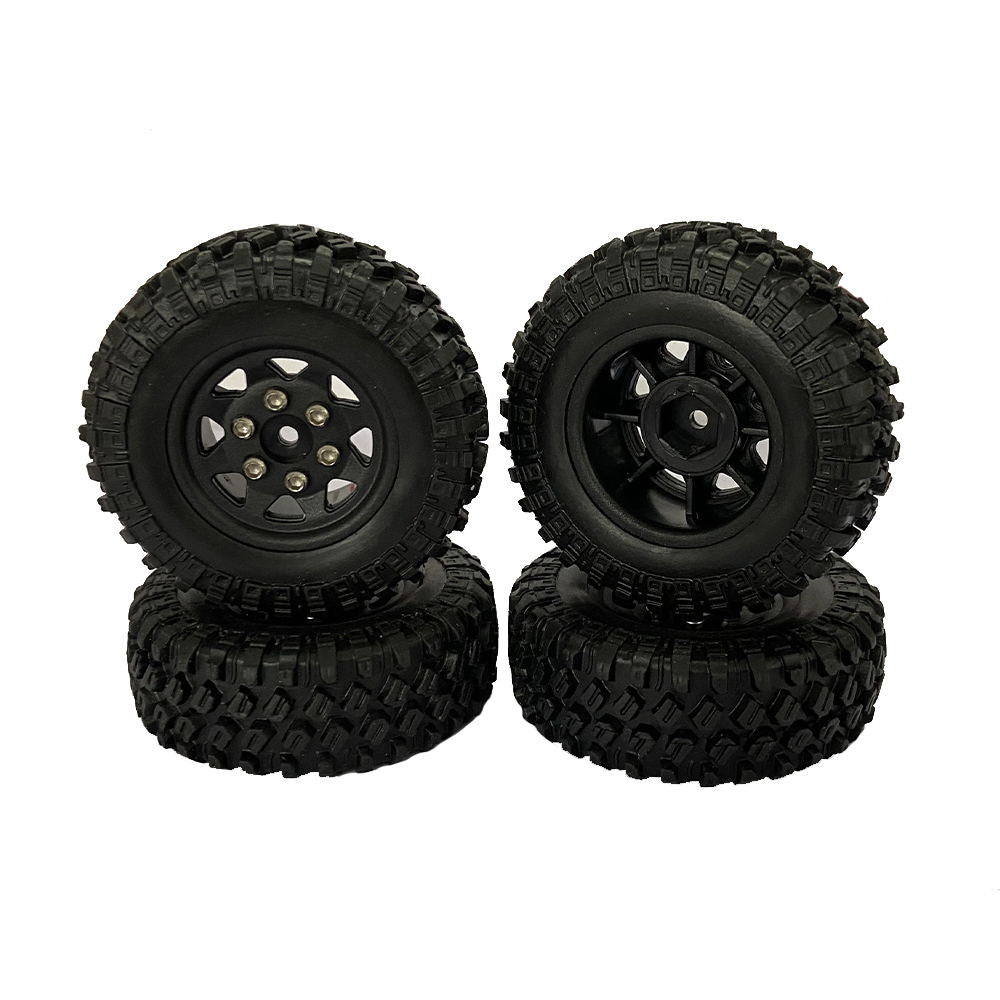 RC Overhaul Wheel & Tyre Set 4pcs Suit AX/SCX24