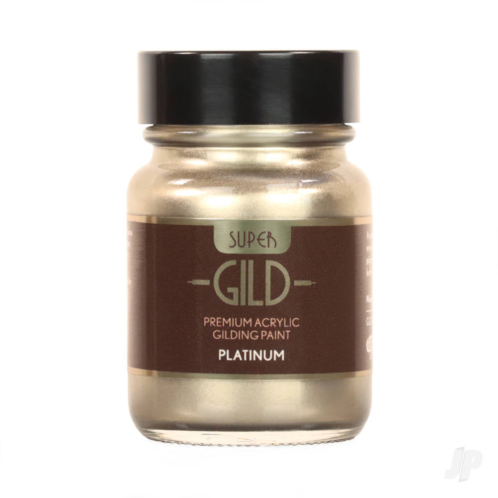 Super GILD Acrylic Gilding Enamel Paint Platinum (30ml)