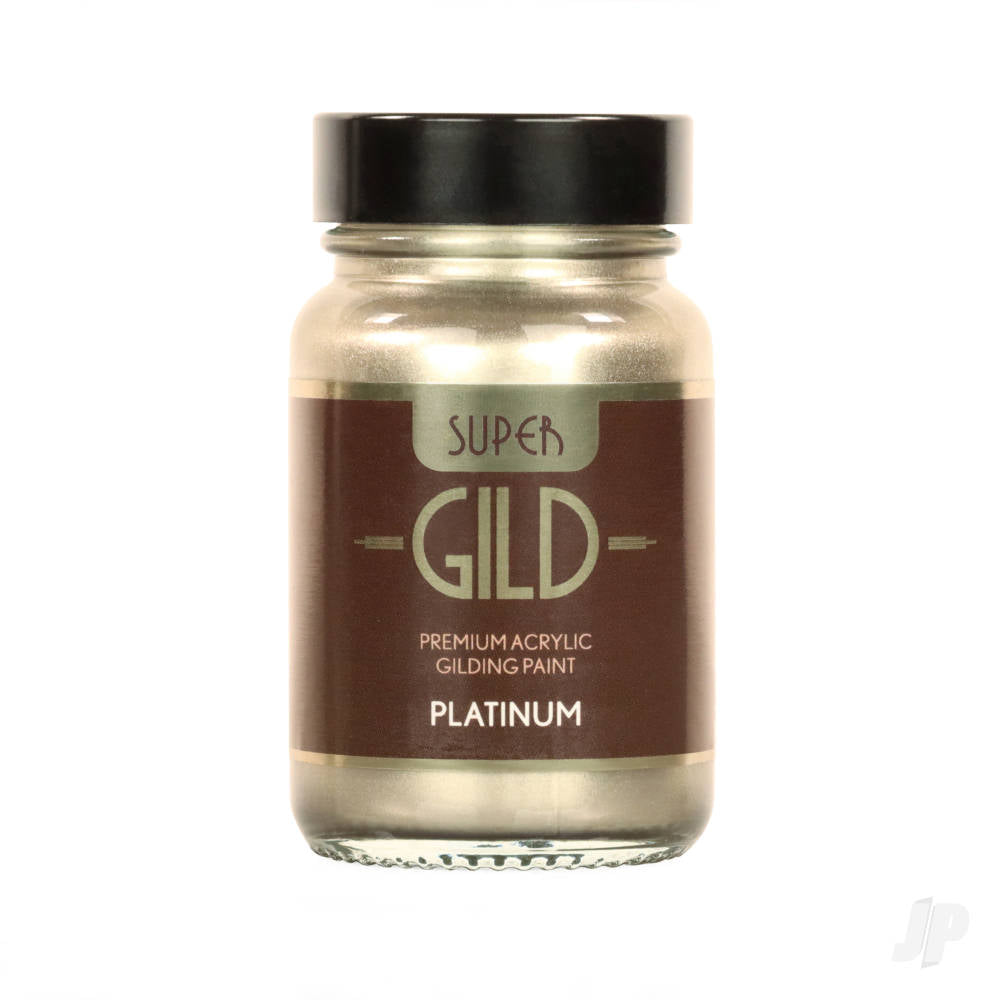 Super GILD Acrylic Gilding Enamel Paint Platinum (60ml)