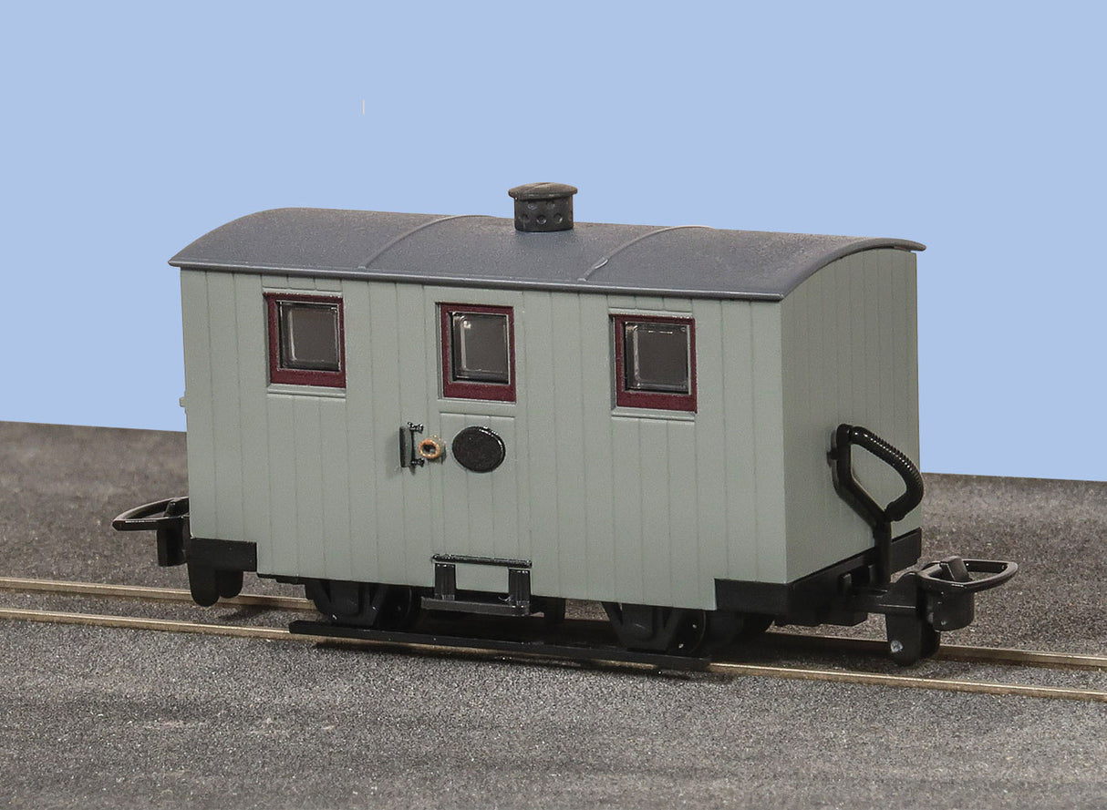 Ffestiniog Railway 4-WHEELQUARRYMANS COACH UNLETTERED GREY