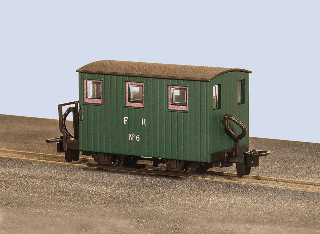 Ffestiniog Quarryman Brake Van Green No. 7 Double balcony