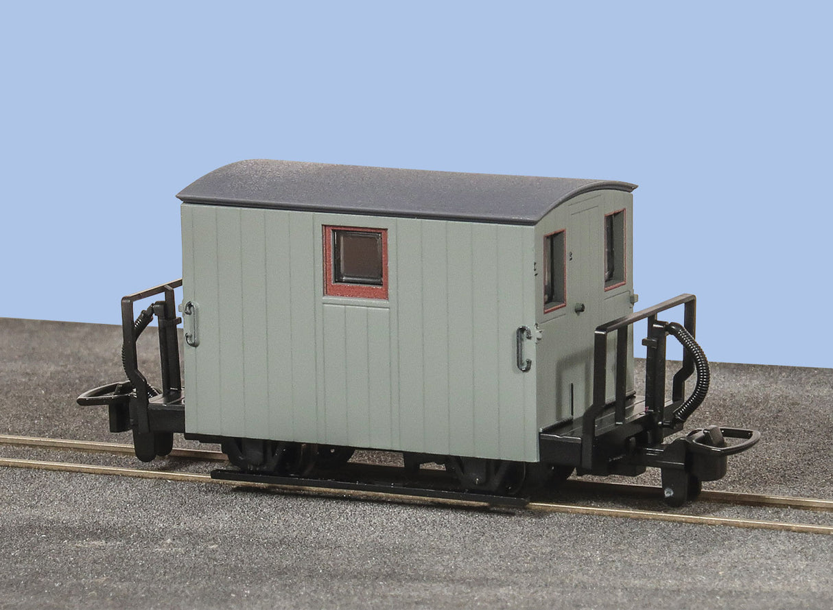 Ffestiniog Railway 4-WHEEK BRAKE VAN 1 BALCONY UNLETTERED GREY