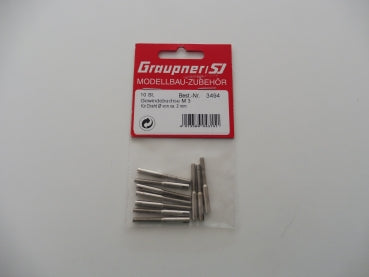 Graupner Solder Sleeve / threaded bush M3/2mm 10 pieces