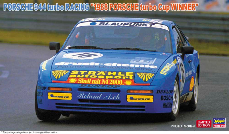 Hasegawa 1:24 Porsche 944 Turbo Racing 1988 Porsche Turbo Cup Winner Kit HA20637