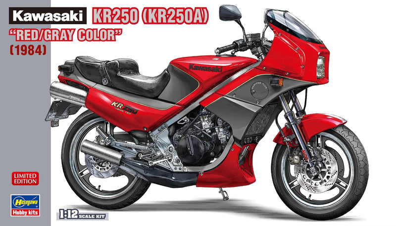 Hasegawa Model Kits - 1:12 Kawasaki KR250 Red/Grey Kit