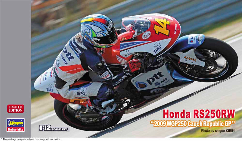Hasegawa Model Kits - 1:12 Honda RS250RW 2009 WGP250 Czech Republic GP Kit