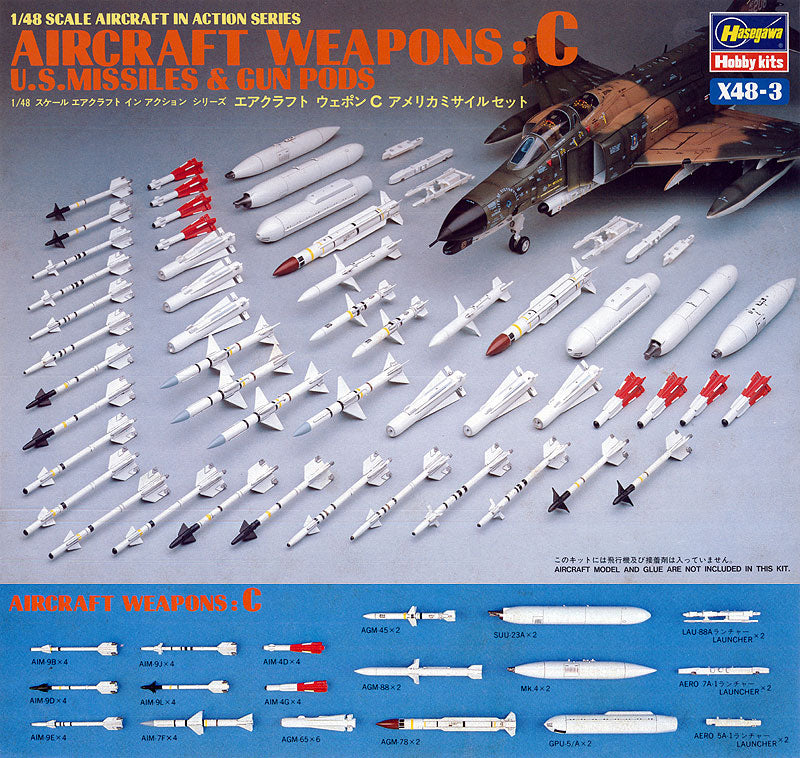 Hasegawa 1:48 Aircraft In Action Series - US Aircraft Weapons C HAX483
