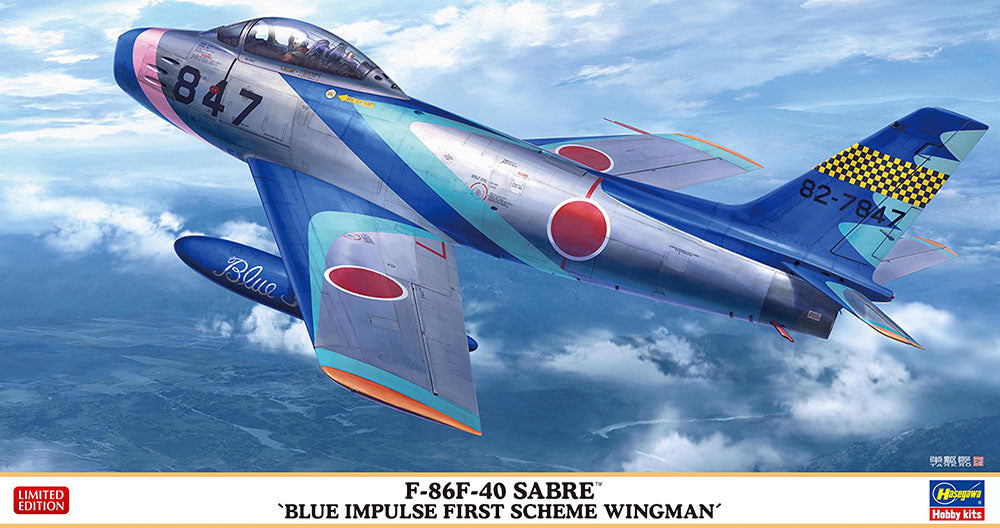 Hasegawa Model Kits - 1:48 F-86F-40 Sabre Blue Impulse First Scheme Kit