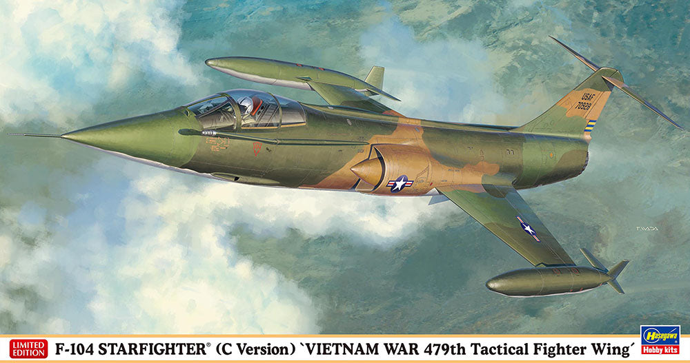 Hasegawa Model Kits - 1:48 F-104 Starfighter Vietnam War 479th Tactical Fighter Wing Kit