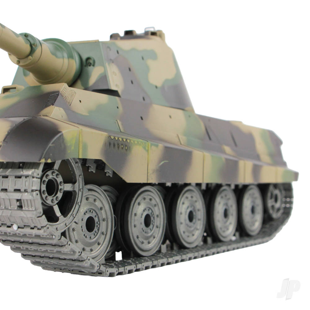 Heng Long :16 German King Tiger Henschel with Infrared Battle System (2.4GHz + Shooter + Smoke + Sound + Metal Gearbox + Metal Tracks + Metal Road Wheels + Sprocket + Idler)
