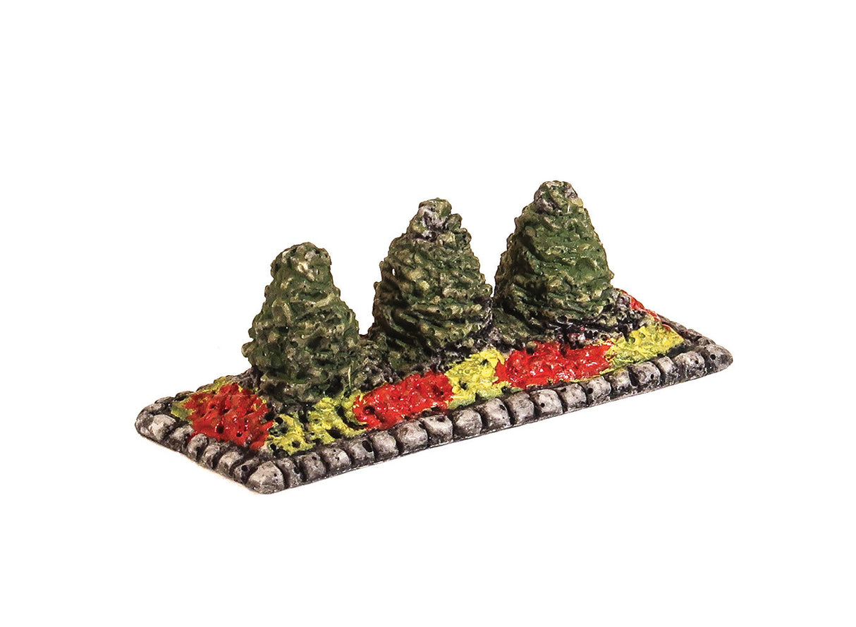 Station Flower Bed With 3 Trees