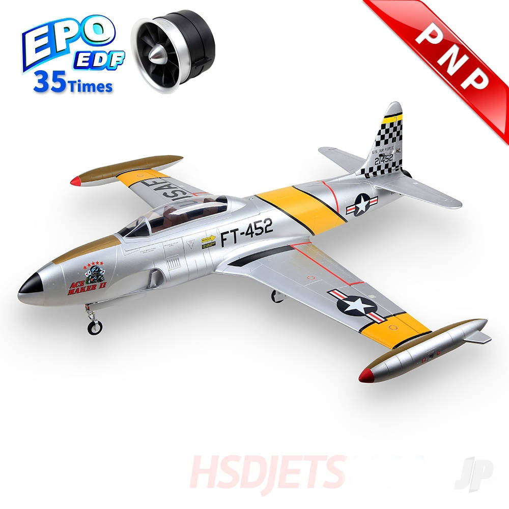 T-33 120mm EDF Foam Jet Yellow Ribbon (PNP 12S)