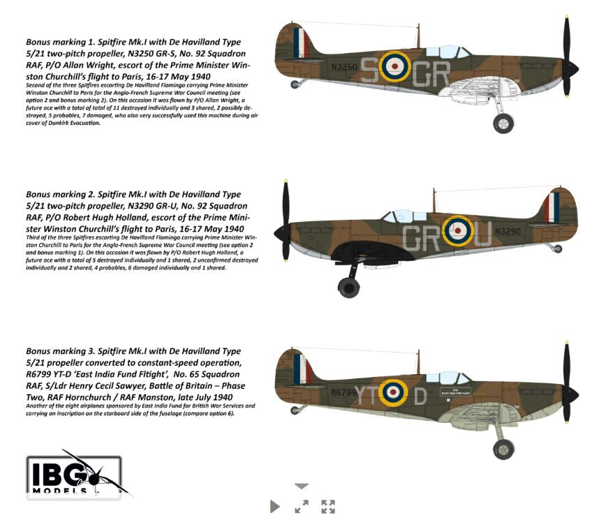 IBG 1/72 – Supermarine Spitfire Mk.I & Mk.II – Great Britain 1940 – Black Box Edition KIt 72584