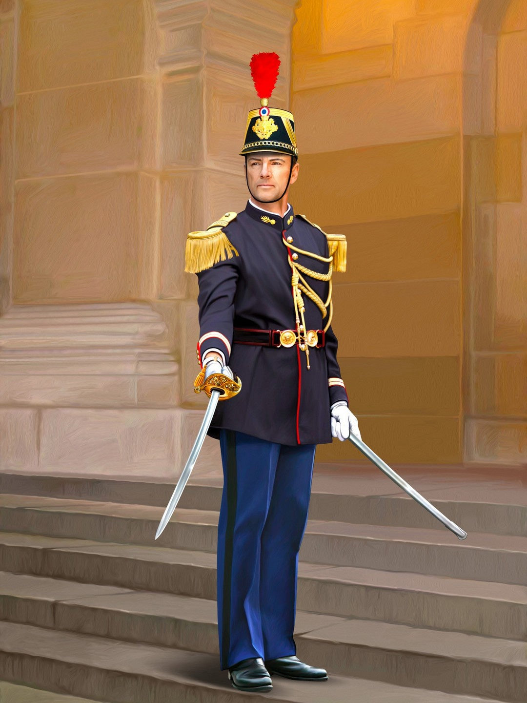 French Republican Guard Officer 1:16 Figure