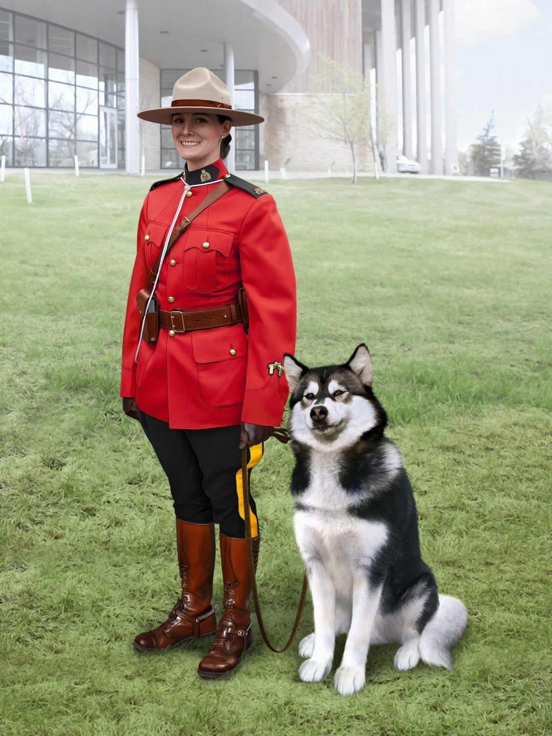 RCMP Female Officer with Dog 1:16 Figures