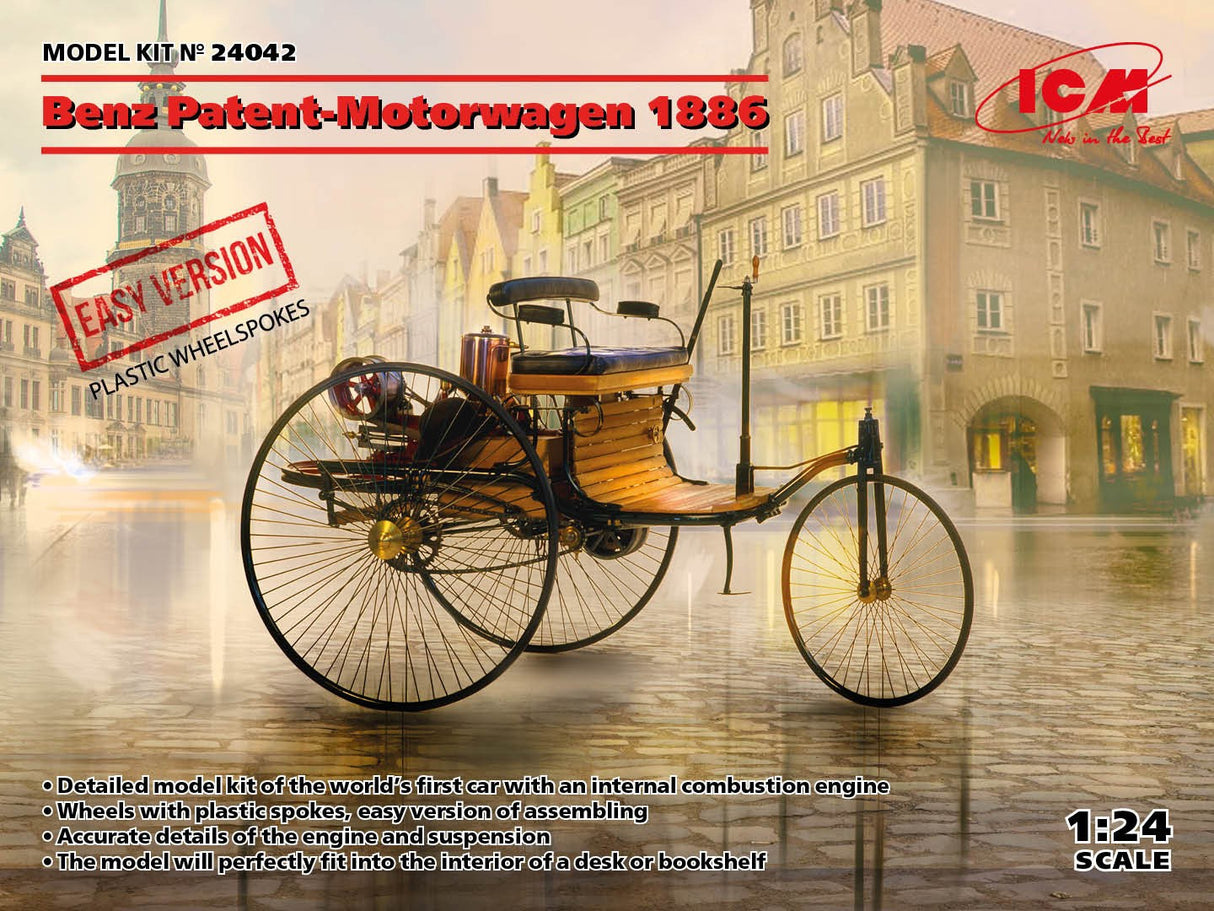 ICM 1/24Benz Patent-Motorwagen 1886 (Easy Version) Kit ICM24042