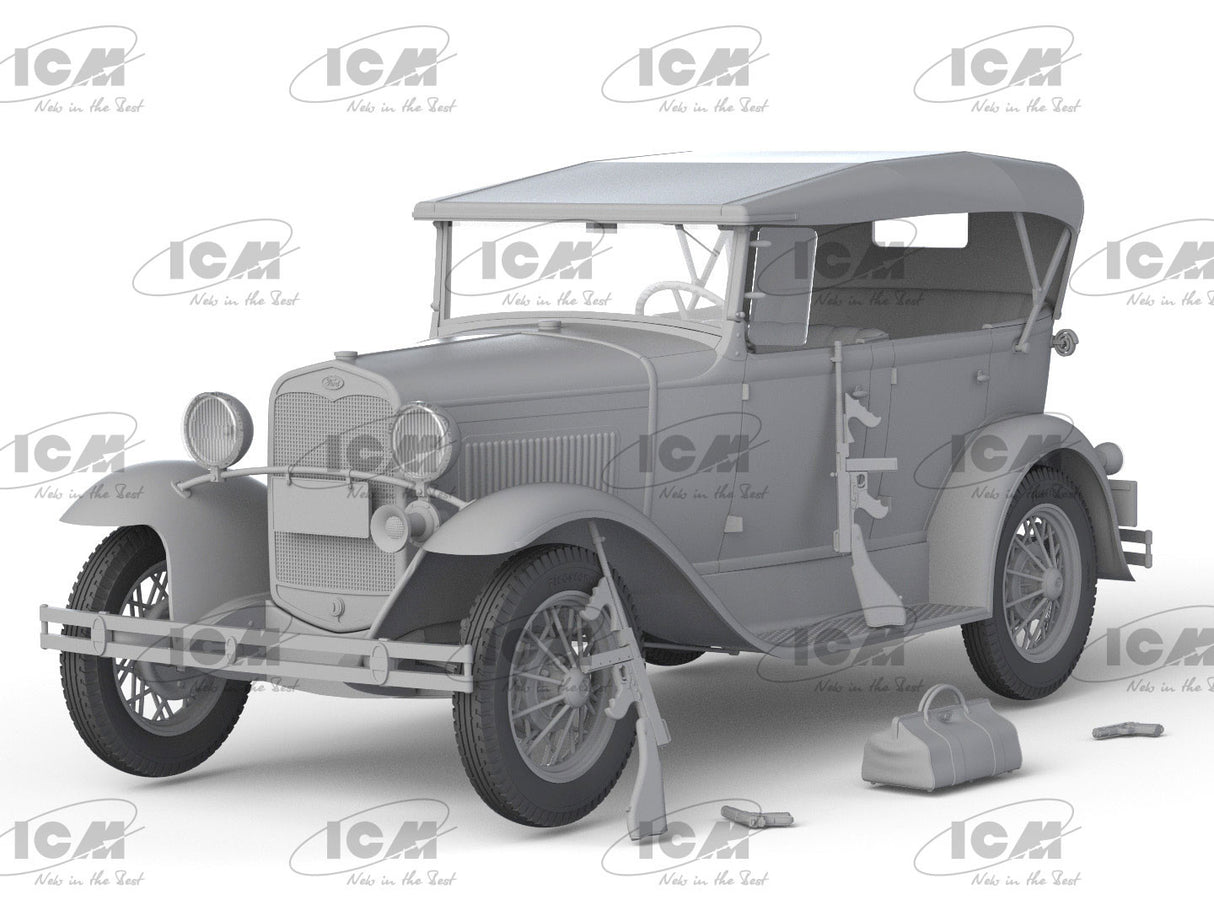 ICM 1/24 Ford Model A Gangster Car Kit ICM24052