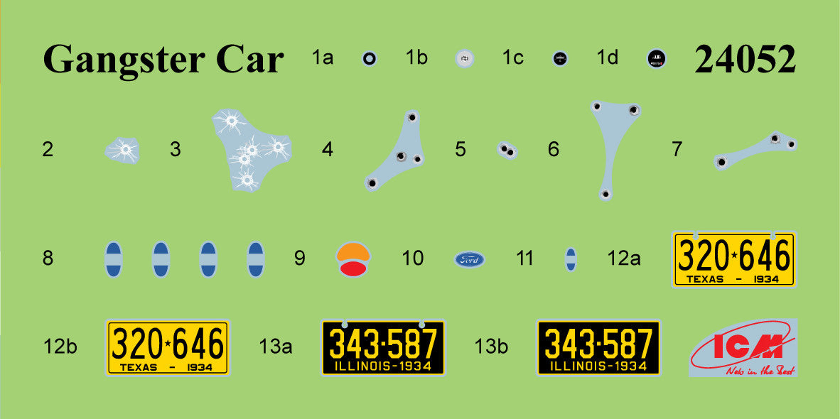ICM 1/24 Ford Model A Gangster Car Kit ICM24052