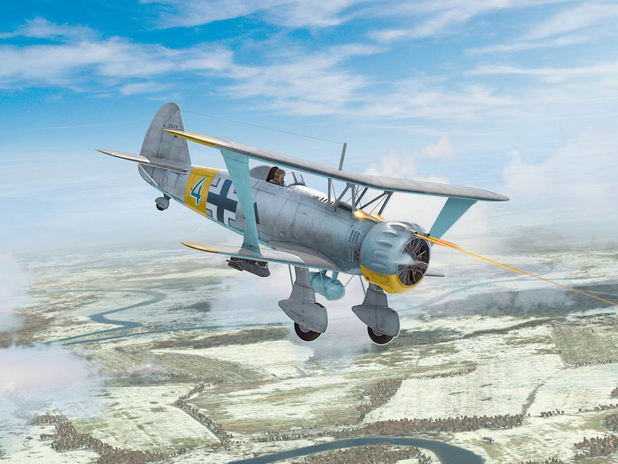 ICM Hs 123A-1 (Late) WWII German Attack Aircraft