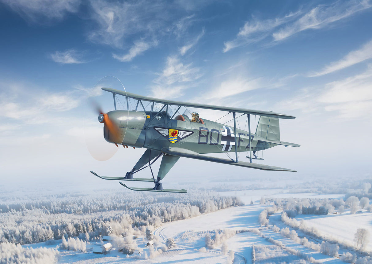 ICM 1/32 Bücker Bü 131D (Winter Version) WWII German Training Aircraft ICM32029