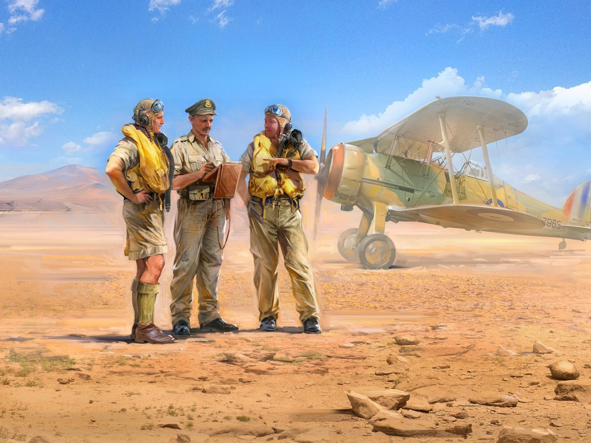 British Pilots In Tropical Uniform (1939-1943) 3 Figures