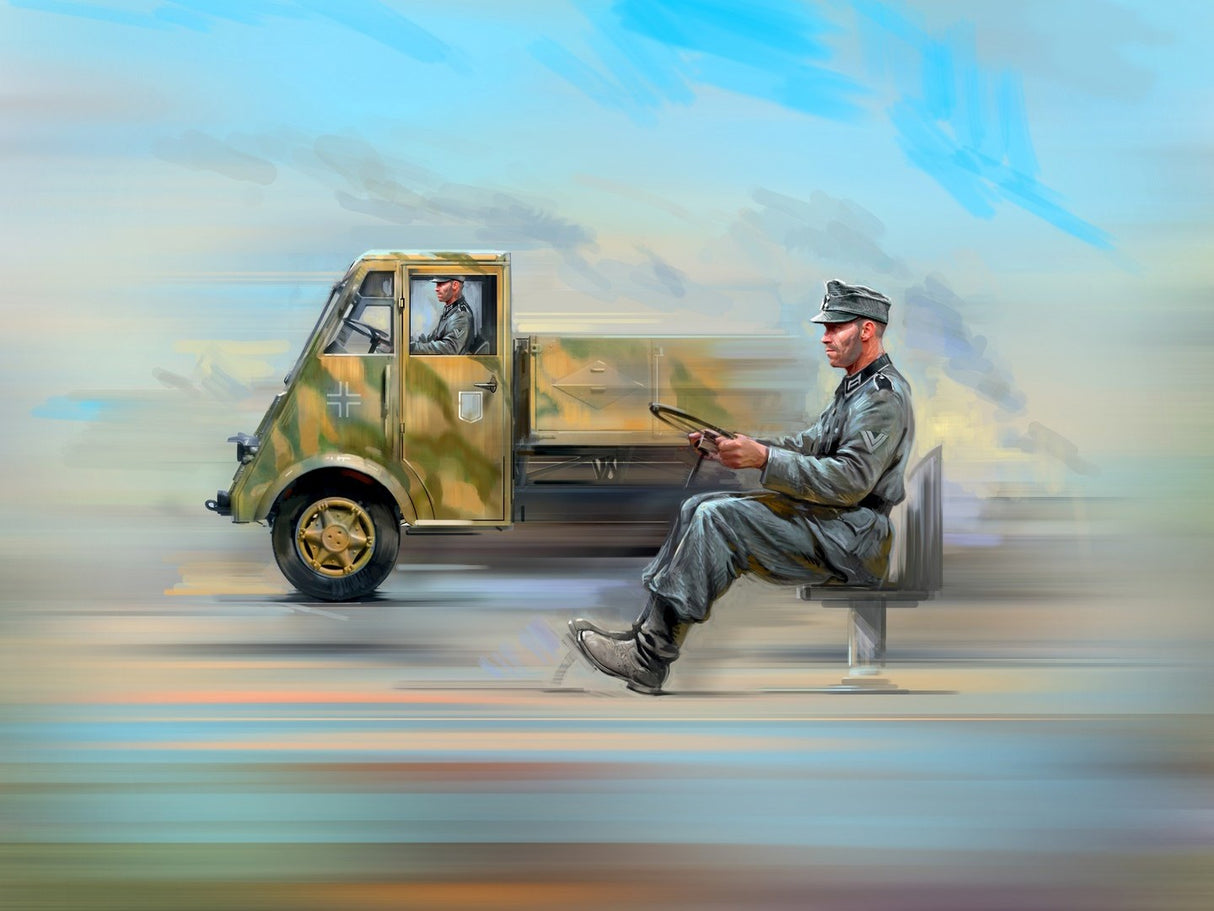 Lastkraftwagen 35 t AHN with 4 German Driver Figures