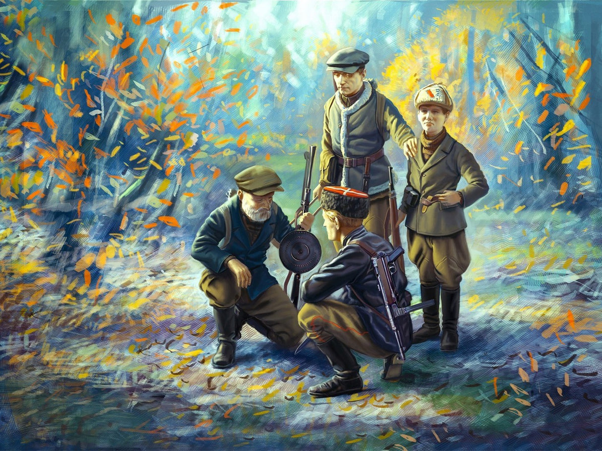 WWII Soviet Partisans 4 Figures