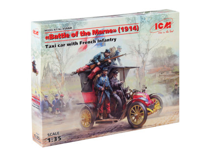 ICM 1/35 Battle of the Marne (1914) Taxi Car with French Infantry 35660
